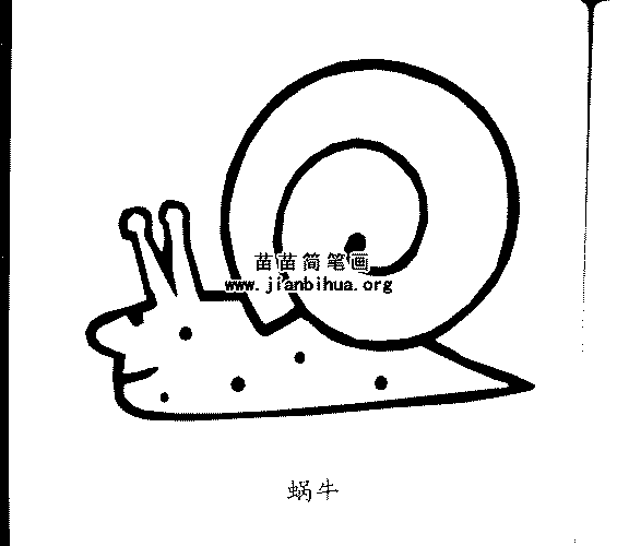 蜗牛简笔画