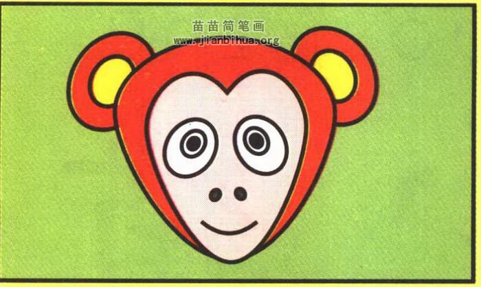 猴子头像简笔画